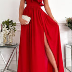 Darling Muse Ruffle One Shoulder Party Maxi Dress