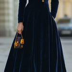 Gloria | A-Line Dress Featuring Elegant Gold Accents