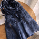 Simple Imitated Silk Fabric Shawl Scarf
