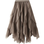 ruffled gauze skirt