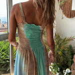 Blue Tie Dye Vacation Maxi Dress