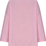 Women's Cotton Long Sleeve Round Neck Solid Color Loose Beach Shirt