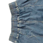 Loose Elasticity Pockets Solid Color Jean Pants Bottoms Trousers