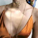 Flower Metal Chain Necklace