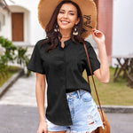 Short Sleeve Blouses Lightweight Loose Top - Zeagoo (Us Only)