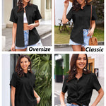 Short Sleeve Blouses Lightweight Loose Top - Zeagoo (Us Only)