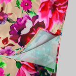 A-Line Half Sleeves Elasticity Flower Print Split-Front V-Neck Maxi Dresses