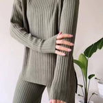 Chic Slit Casual Two-piece Set