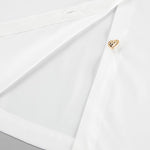 A-Line Flared Sleeves Buttoned Elasticity Pleated Solid Color Tied Zipper Stand Collar Mini Dresses