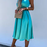 Hold You In My Memory Satin Midi Dress