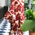 Elegant Oversized Floral Print Maxi Dress