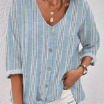 Fresh Blue 3/4 Sleeve Top