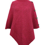 Casual 7 Colors High-Neck Sweater Cape