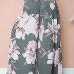 High waist loose printed casual wide-leg trousers