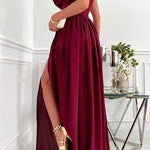 Darling Muse Ruffle One Shoulder Party Maxi Dress