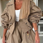Fashion Style High Rise Elastic Waist Pocketed Bloomer Shorts
