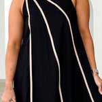 A-Line Loose Split-Joint Round-Neck Maxi Dresses