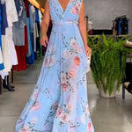Venesa™ | Elegant Sleeveless V-neck Floral Print Dress