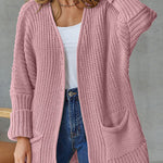 loose mid length sweater cardigan coat large size casual