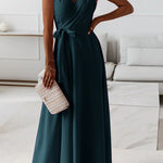 Tie Waist Wrap Maxi Dress