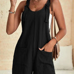 Sun Drenched Linen Blend Pocketed Romper