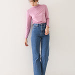 10 Colors Simple Solid Color Long Sleeves High-Neck T-Shirt Top