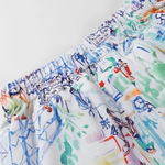 Graffiti Print Cotton Shorts Set