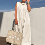 Sleeveless Wide Leg Shoulder Pad Solid Color Jumpsuits