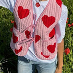 Tied Heart Vest with Pockets