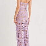 Feel Luxurious and Beautiful Crochet Flower Lace Maxi Dress