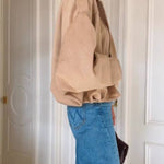Jacket casual oversized long sleeve fashionable street style jacket