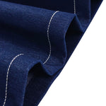 High Waisted Loose Elasticity Pockets Solid Color Zipper Jean Pants Bottoms