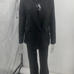 Margovil One Button Pocketed Blazer and Straight Leg Pants Power Suit Set