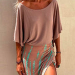 Margovil Half Flare Sleeves Loose Fit Cozy Top