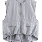 Fashionable Loose Sleeveless Pocket Casual Vest