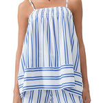 Margovil Striped Square Neck Cami Top and Shorts Lounge Set