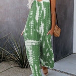 Margovil Scoop Neck Pocketed Tie Dye Wide Leg Cami Jumpsuit