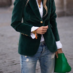 lapel one button blazer