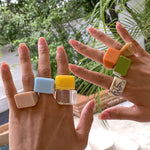 Original Stylish Resin 8 Colors Geometric Ring