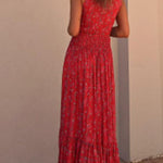 Chest bow floral dress