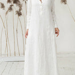 Casual Solid Color Loose Cotton Linen Dress
