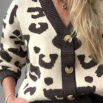 Soft Thick Leopard Knit Sweater Top