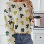 St Patrick's Day Shamrock Pullover Sweater