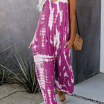 Margovil Scoop Neck Pocketed Tie Dye Wide Leg Cami Jumpsuit