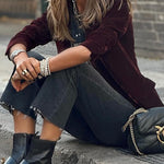 Gold velvet solid color casual suit cardigan