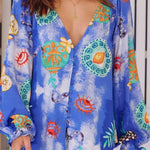 Sky Graffiti Print Two Piece Set