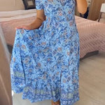 Alisa™ | V-Neck Dress with Floral Pattern