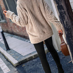 Lapel Collar Zipper Long Sleeve Solid Color Mid-length Double-sided Plush Jacket