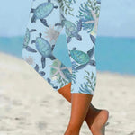 🔥Buy 3 Get 10% Off🔥Women's Hawaiian Turtle Print Resort Casual Leggings