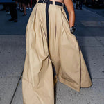 Loose Sleeveless Belted Pleated Pockets Solid Color Tube Jumpsuits